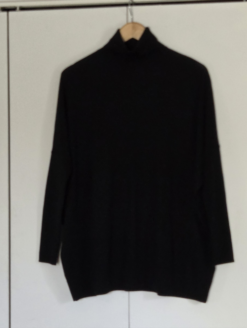 COS Black Turtleneck Sweater - Minimal Relaxed Fit